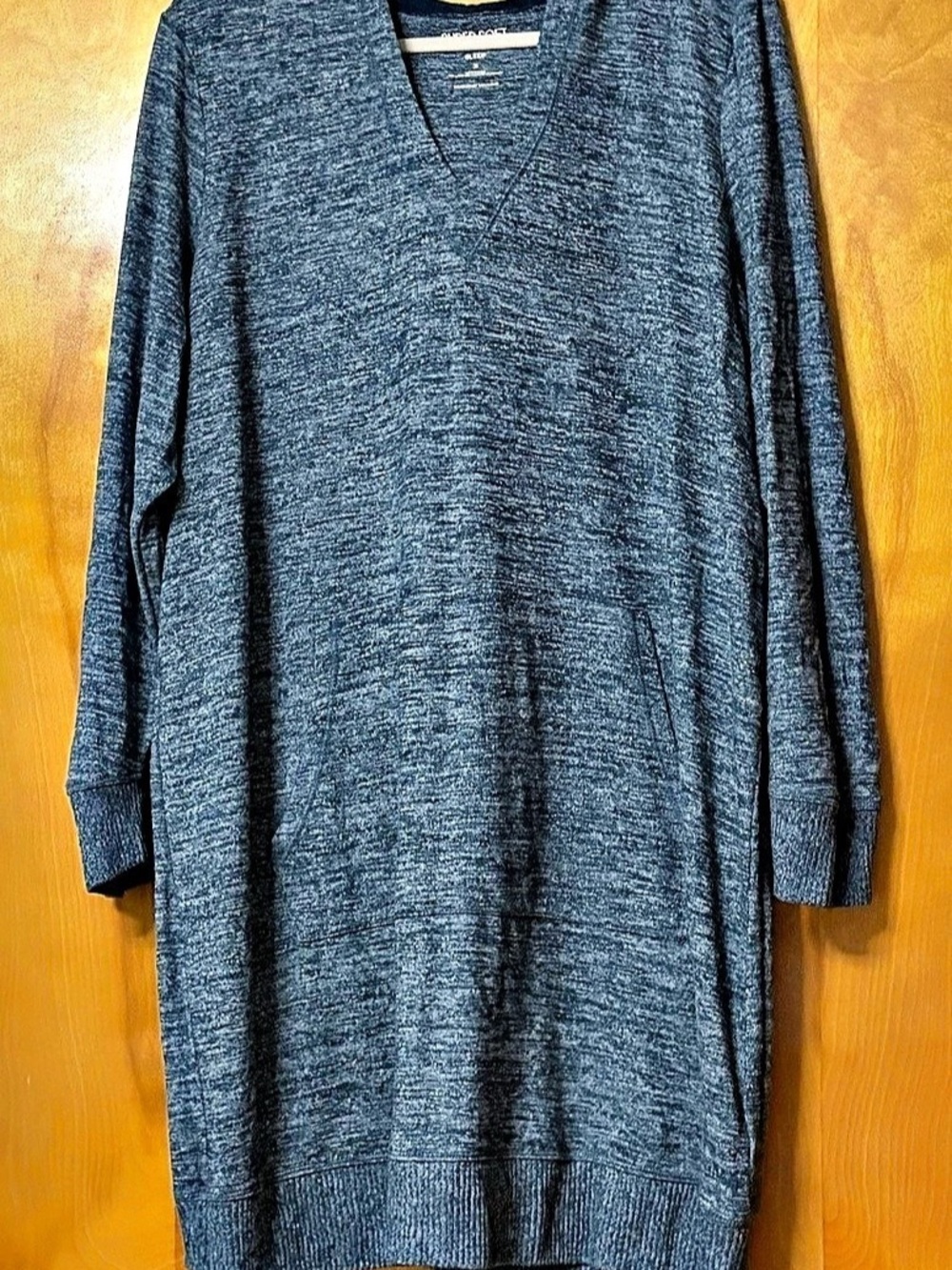 Torrid Blue Marled Super Soft Hooded Sleep Shirt Nightgown Size 4X